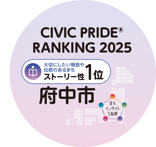 まちインサイト5指標ランキング ストーリー性1位ステッカー